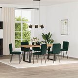  Blagovaonske stolice 6 kom tamnozelene baršunaste | shoptok.hr