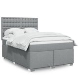 vidaXL Box spring postelja z vzmetnico svetlo siva 140x200 cm blago Cene