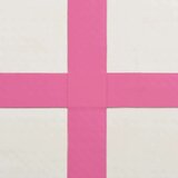  Napihljiva gimnastična podloga s tlačilko 500x100x15 cm roza | Shoptok.si