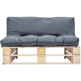  Vrtna sofa od paleta od borovine sa sivim jastucima | shoptok.hr