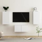 vidaXL 3-dijelni set TV ormarića bijeli od iverice Cijene