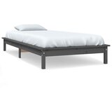  Okvir za krevet sivi 90 x 200 cm od masivne borovine | shoptok.hr
