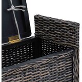  Klupa za pohranu s jastukom Crno pranje 110 x 40 x 50 cm Ratan | shoptok.hr