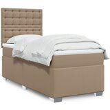 vidaXL Krevet s oprugama i madrac cappuccino 100x200cm od umjetne kože | shoptok.hr