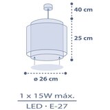 Dalber 76632 - Dečiji luster MOON DREAMS 1xE27/15W/230V plava | Eponuda.com