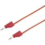 Merilni kabel [vtikač 4 mm - vtikač 4 mm] 0.75 m rdeče barve MSB-300 zložljiv drug v drugega, (20422792)