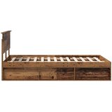  Krevetna konstrukcija s uzglavljem Staro drvo 120 x 190 cm | shoptok.hr
