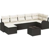  7-dijelni set garniture za vrt s jastučićima smeđi poli ratan 2-sjedna garnitura za vrt s prostorom za pohranu i jastučićima cr | shoptok.hr
