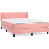 The Living Store Box spring postelja z vzmetnico roza 140x190 cm žamet - Box Spring Postelja, (21490904) | Shoptok.si