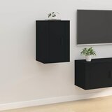  Zidni TV ormarići 2 kom crna 40 x 34,5 x 60 cm | shoptok.hr