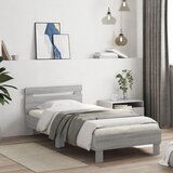 Maison Chic Posteljni okvir - Enojna postelja - Postelja za odrasle z vzglavjem siva sonoma 75x190 cm inž. les-J16386, (21764384) | Shoptok.si