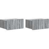 Stenski nočni omarici 2 pcs Siva Sonoma 49 x 34,5 x 24 cm, (5000209913) | Shoptok.si