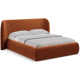 Makamii Tapecirani bračni krevet s prostorom za odlaganje s podnicom 140x200 cm boje terakote Hauke – | shoptok.hr
