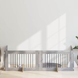  Vrata za pse s postoljem 4 pcs Siva sonoma 100 x 60 cm | shoptok.hr