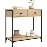  Konzolni stol boja hrasta 75 x 34 5 x 75 cm konstruirano drvo | shoptok.hr