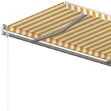 Avtomatsko zložljiva tenda 450x350 cm rumena in bela - - Rumena - 37.42 - 450 x 350 cm - 2025- | Shoptok.si