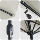  Vrtni suncobran Pijesak 294 x 150 x 224 cm Poliester i čelik | shoptok.hr
