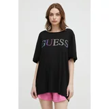 Guess Kratka majica za plažo črna barva