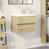 vidaXL 2-dijelni set kupaonskog namještaja od keramike i drva | shoptok.hr