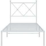  Metalni okvir za krevet s uzglavljem bijeli 80x200 cm | shoptok.hr