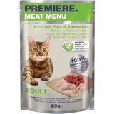 Premiere Cat Meat Menu Adult govedina, puretina i zec 85 g vrećica | shoptok.hr