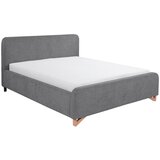 MID.YOU OBLAZINJENA POSTELJA 180 cm x 200 cm , les, umetna masa, tekstil, leseni material antracit | Shoptok.si