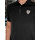 DStreet Koszulka męska polo z naszywką czarna | shoptok.hr