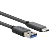 E-green Kabl 3.0 USB A - USB 3.1 tip C M/M 2m crni