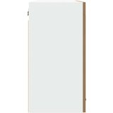 Viseći stakleni ormarić "Lyon" Artisan hrast 80x31x60 cm Inženirsko drvo | Eponuda.ba