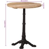 Bistro stolić Ø 60 x 76 cm od grubog drva manga | shoptok.hr