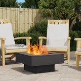 vidaXL Crna Hladno valjani čelik 60 x 60 x 30 cm Izdržljivo Ognjište | shoptok.hr