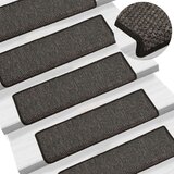  Samolepilne preproge za stopnice sisal 15kosov 65x21x4cm antra., (20753560) | Shoptok.si