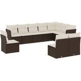  10-dijelni set vrtnih sofa od poliratana s jastucima smeđi | shoptok.hr