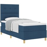 vidaXL Krevet na okviru s madracem Plavi 100x200 cm Tkanina Cijene