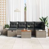  Vrtna sofa set Set od 7 Siva Poliratan Vanjska sofa Pravokutna | shoptok.hr
