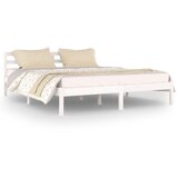Furnova Posteljni okvir iz trdne borovine 160x200 cm bel, (21937996) | Shoptok.si