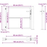vidaXL Vrtna vrata Crna 100 x 100 cm Čelik s praškastim premazom | shoptok.hr