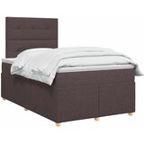  Boxspring krevet s madracem Tamno smeđa 120 x 200 cm Tkanina | shoptok.hr