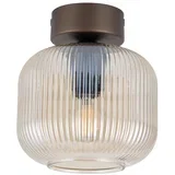 svetiljka SALVIA 1xE14/10W/230V prečnik 15 cm braon/dimljeno braon