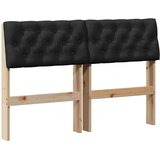  Tapecirani uzglavlje Crna 120 cm Čvrsto borovo drvo | Eponuda.ba