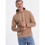 Ombre Men's kangaroo hooded sweatshirt - brown | Shoptok.si