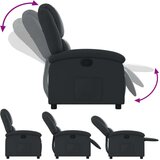  Naslonjač od prave kože crni | shoptok.hr