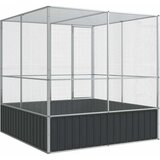  Kavez za ptice srebrni 211 x 207 x 212 cm čelični | Eponuda.com