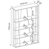 Hanah home polica za knjige lissa bookshelf black