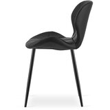 Mango stolica - crna eko koža / crne noge x 1 | shoptok.hr