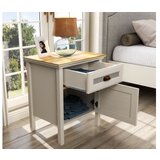 Hanah home Noćni ormarić Krem - Hrast - Siva boja FRN 21015 | ePonuda.com