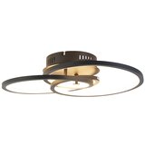 QAZQA Stropna svetilka črna 45 cm z LED 3 stopnjami zatemnitve - Rowin Cene