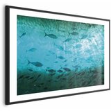  Plakat - Group of Dark Fish 90x60 Crni okvir s margom | shoptok.hr
