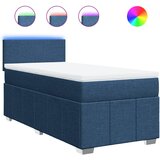 Maison Chic Box spring postelja - Vzmetna postelja z vzmetnico modra 100x200 cm blago SL5452, (21887242) | Shoptok.si