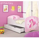 Dječji krevet s motivom + ladica 160x80 cm - 07 Pink Fairy